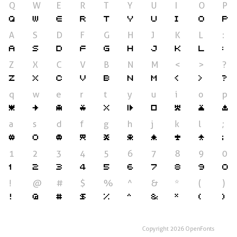 Character Map of 04b_21 Regular