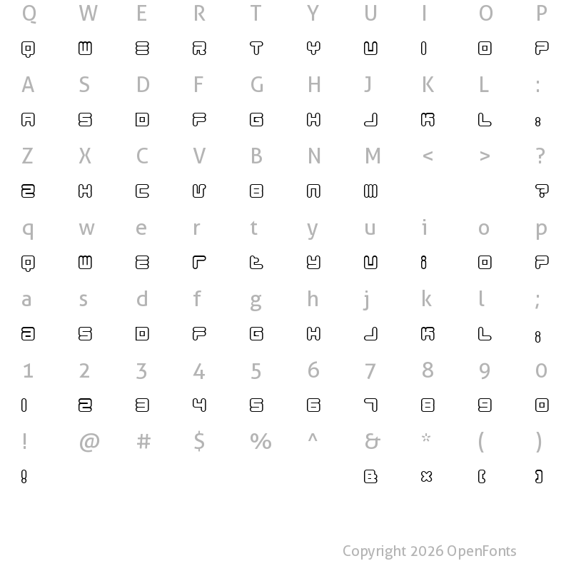 Character Map of 1900.80.5 Regular