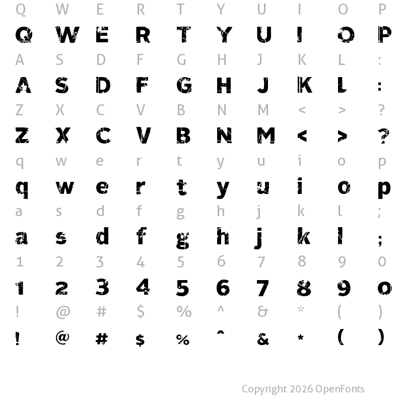 Character Map of 321Perfect Regular