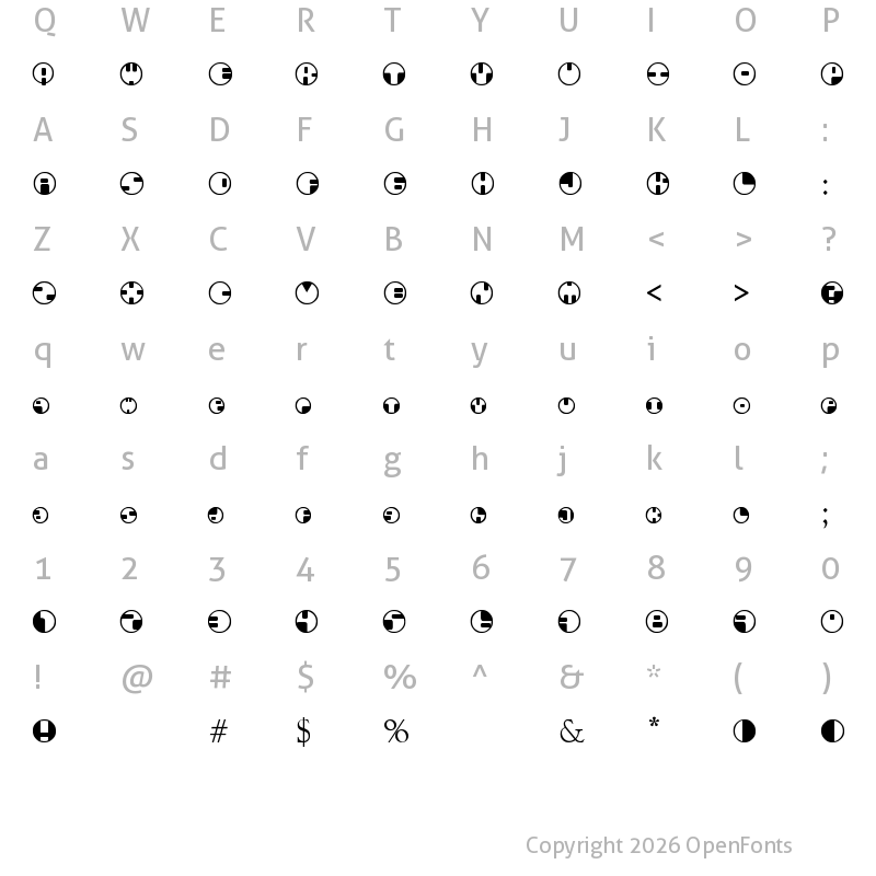 Character Map of 360 Regular