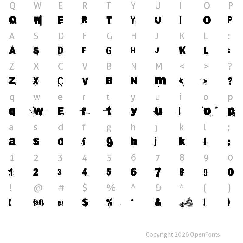 Character Map of 60sekuntia Regular