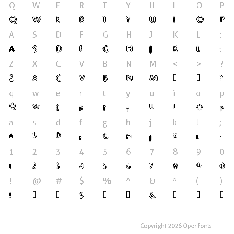 Character Map of 80 Decibels Regular