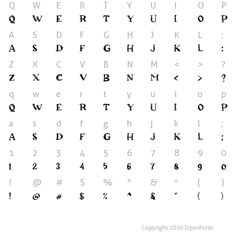 Character Map of a Agressive Winter Regular