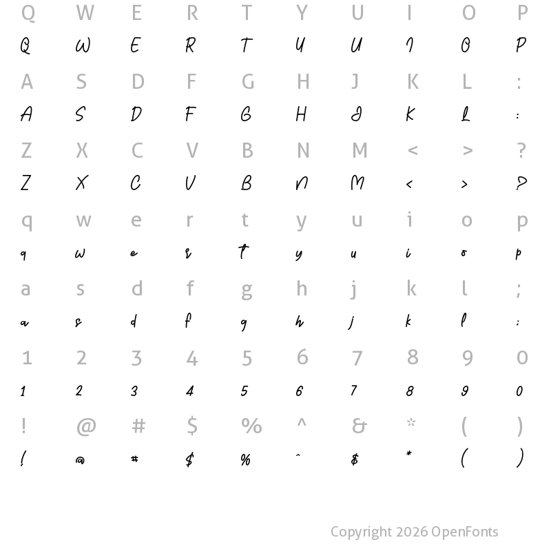 Character Map of a Good Holiday Regular