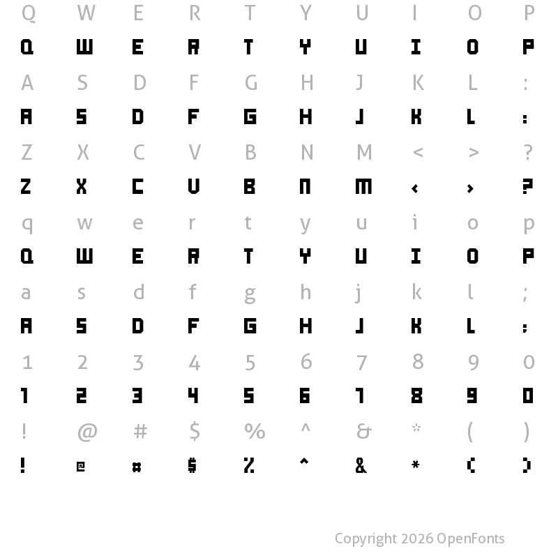 Character Map of A Okay Regular