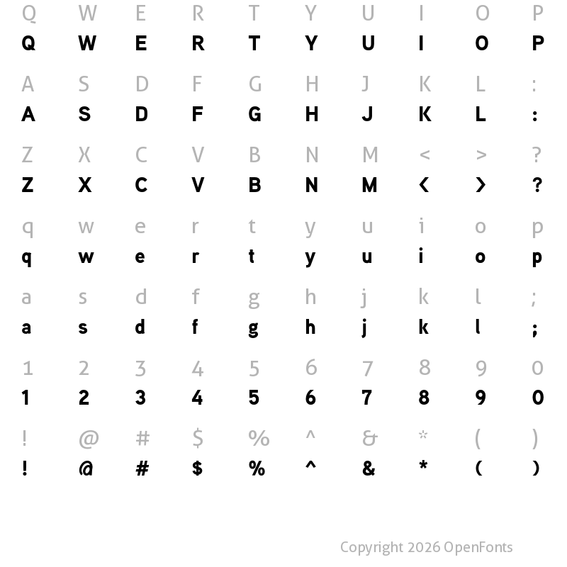 Character Map of Aaux Next Black