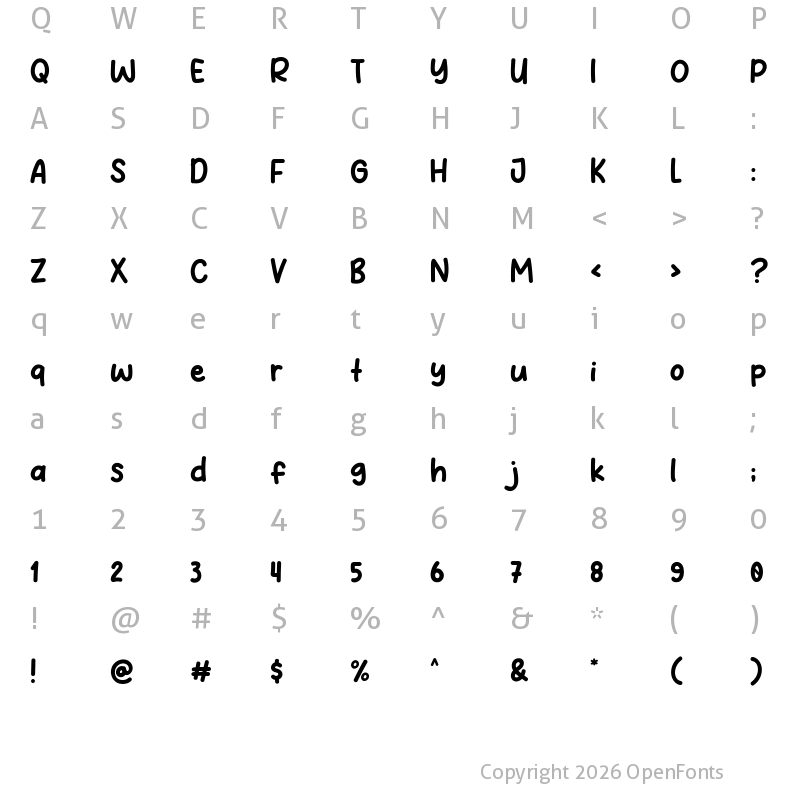 Character Map of Abalone Smile Regular