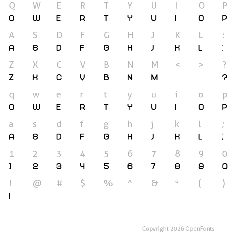 Character Map of Abandoned Black