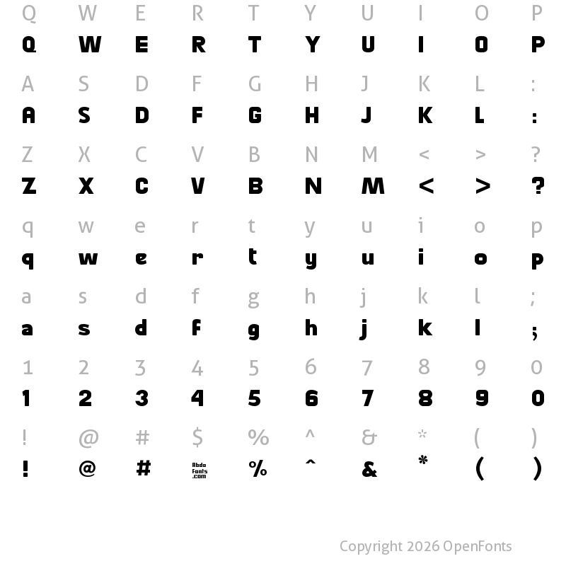 Character Map of AbdoMaster-Black ?