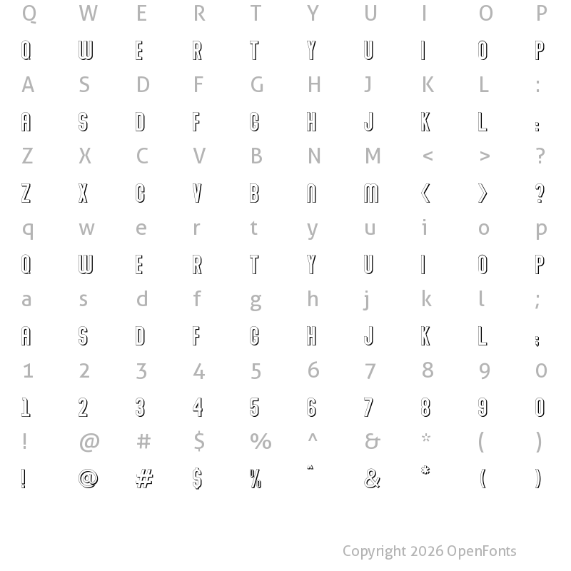 Character Map of Abraham Shadow