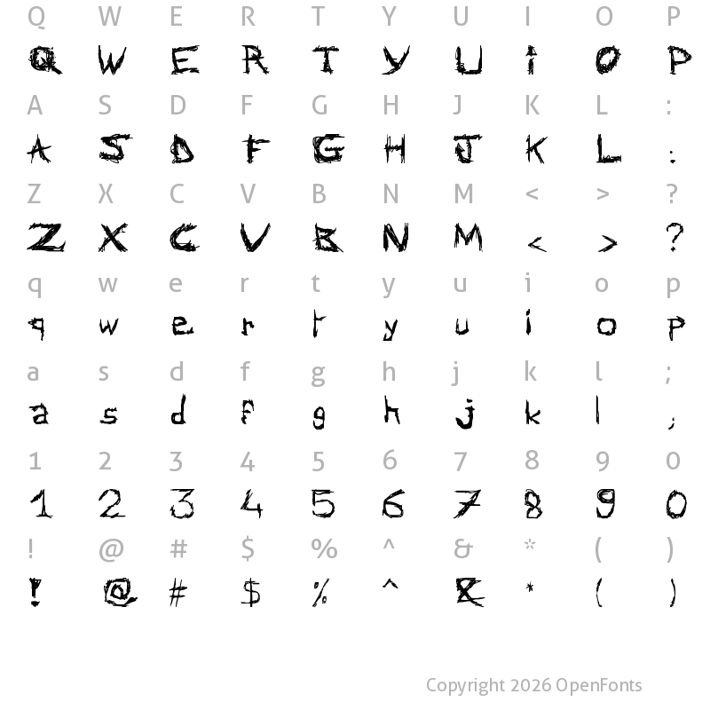 Character Map of AbstractClassicFont AbstractClassicFont