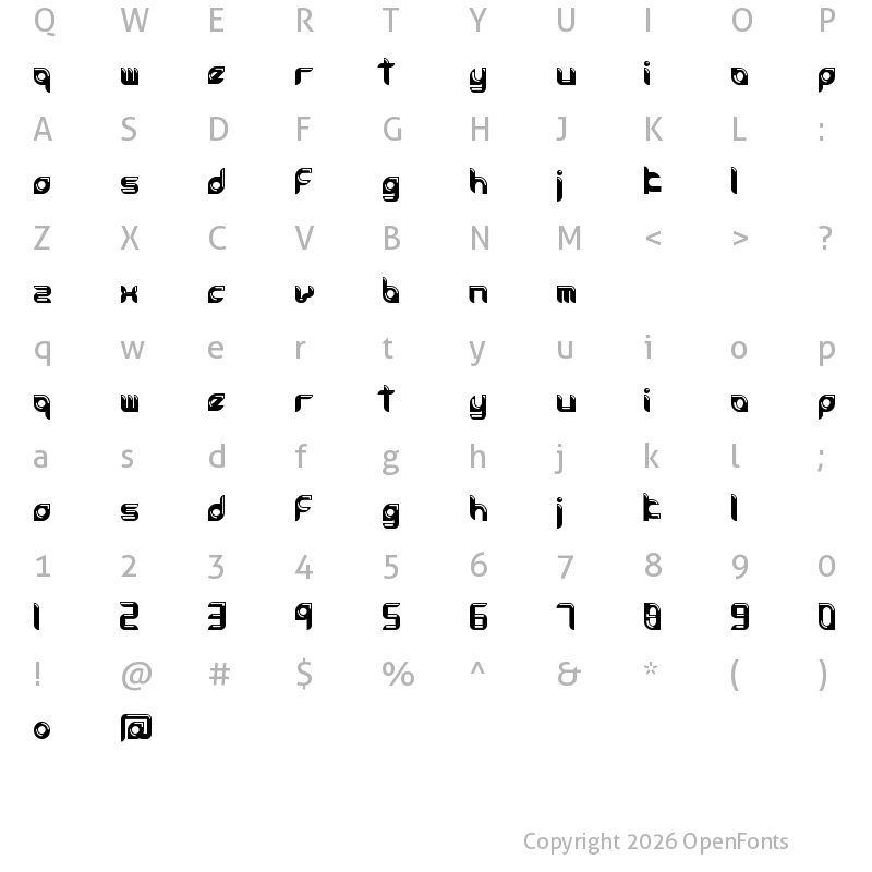 Character Map of accessories soft Regular