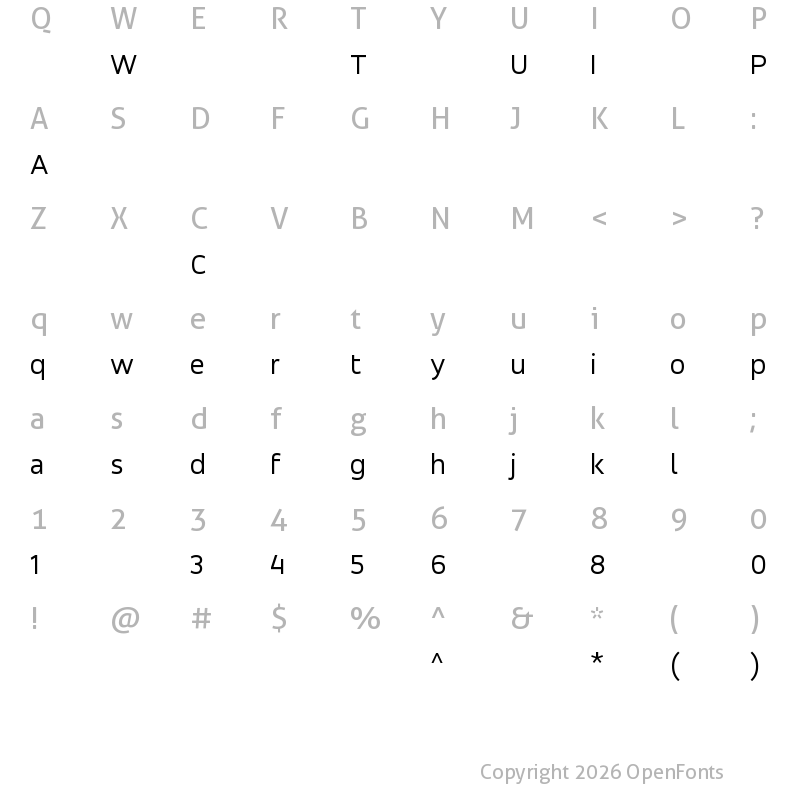 Character Map of Accord ?