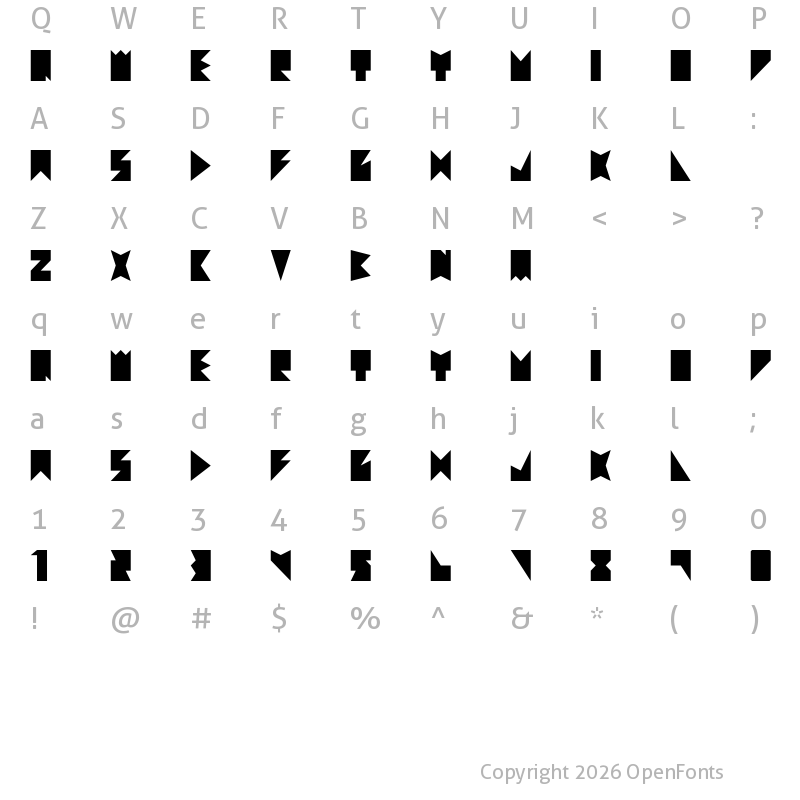 Character Map of acute solid