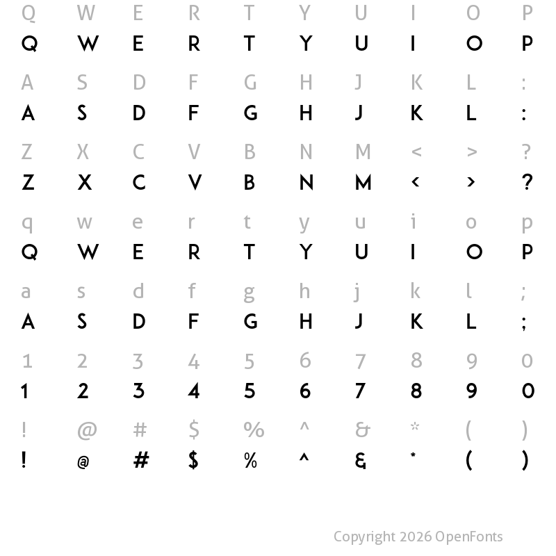 Character Map of ADAM.CG PRO Regular