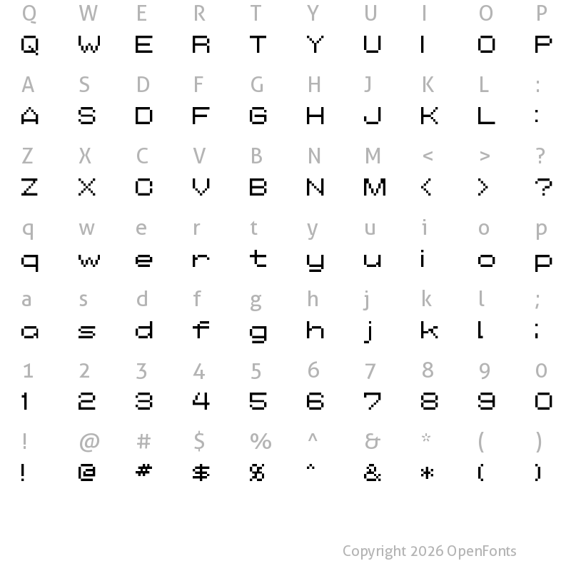 Character Map of AddWBitmap09 Regular