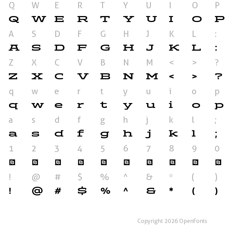 Character Map of ADEROS TRIAL Semi Bold Expanded