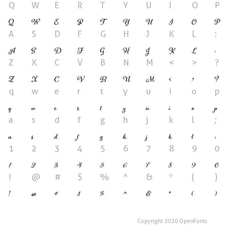 Character Map of Adorn Bouquet Regular