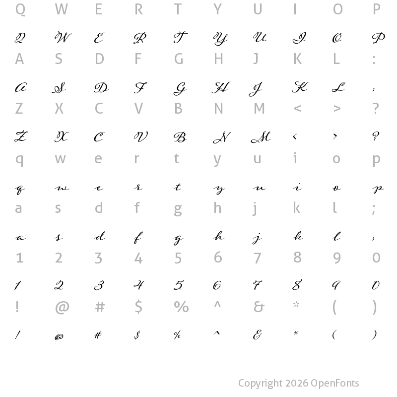 Character Map of Adorn Garland Regular