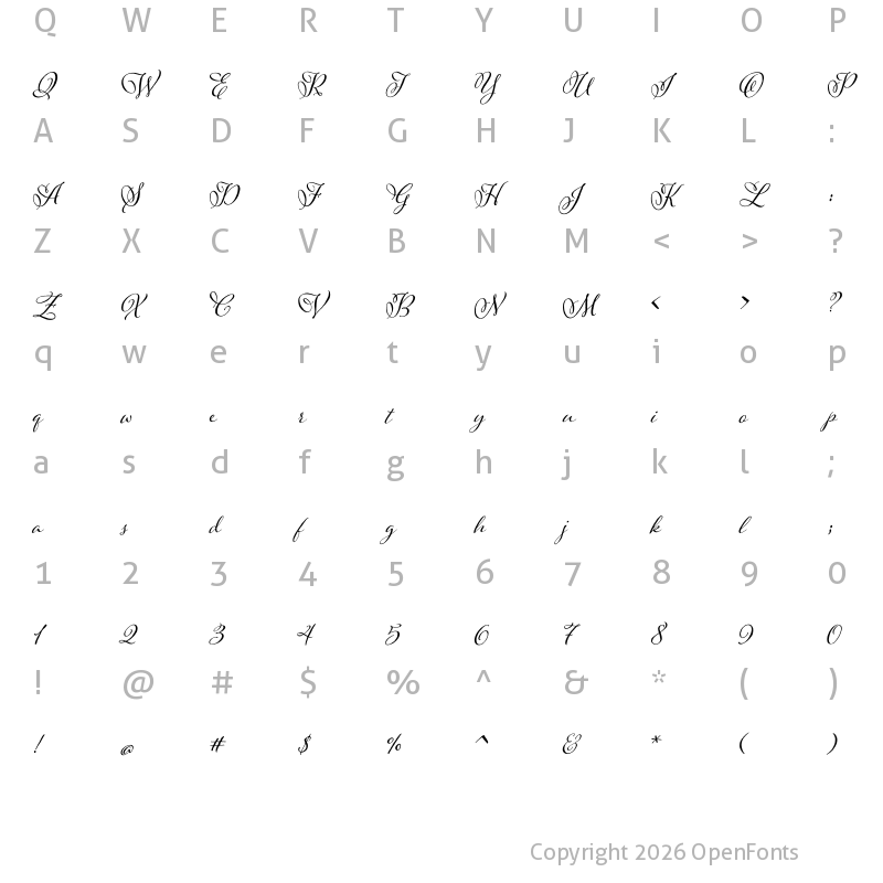 Character Map of Adorn Pomander Regular