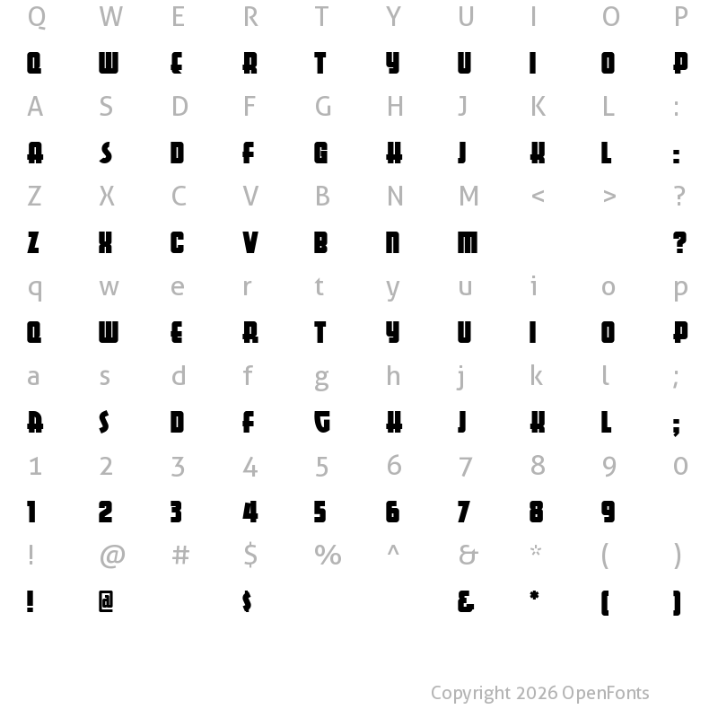 Character Map of AerojonesNF Regular