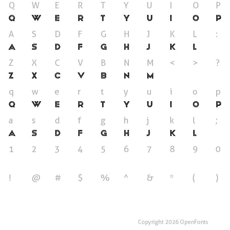 Character Map of Africa Regular