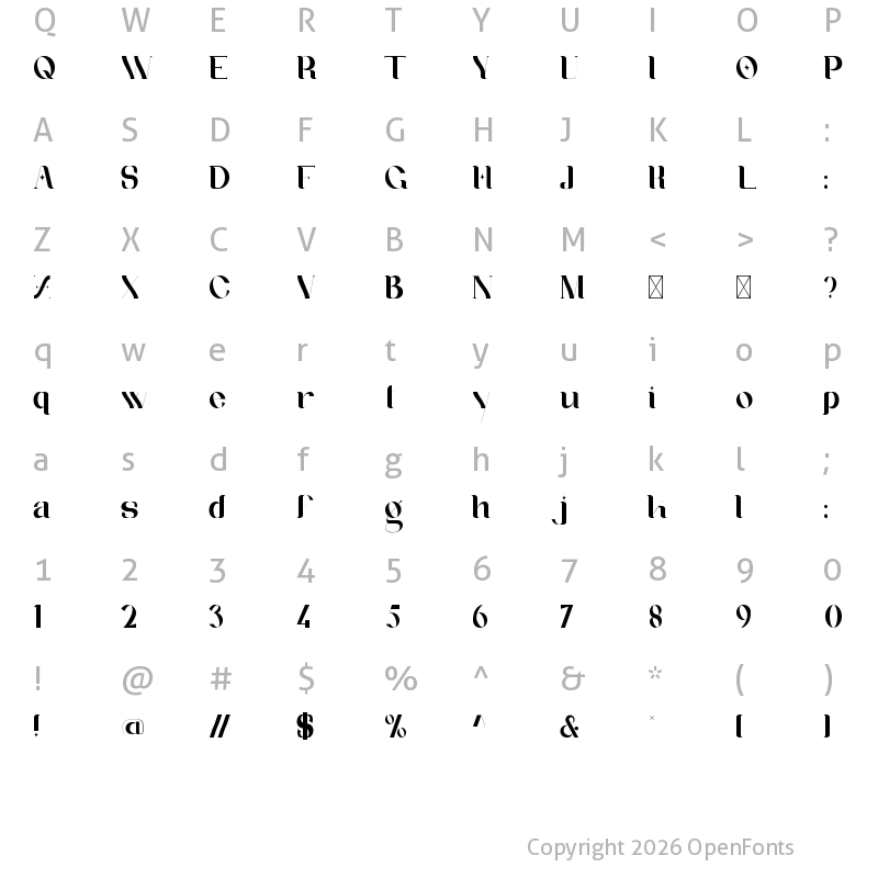 Character Map of Afteris Moghu Demo