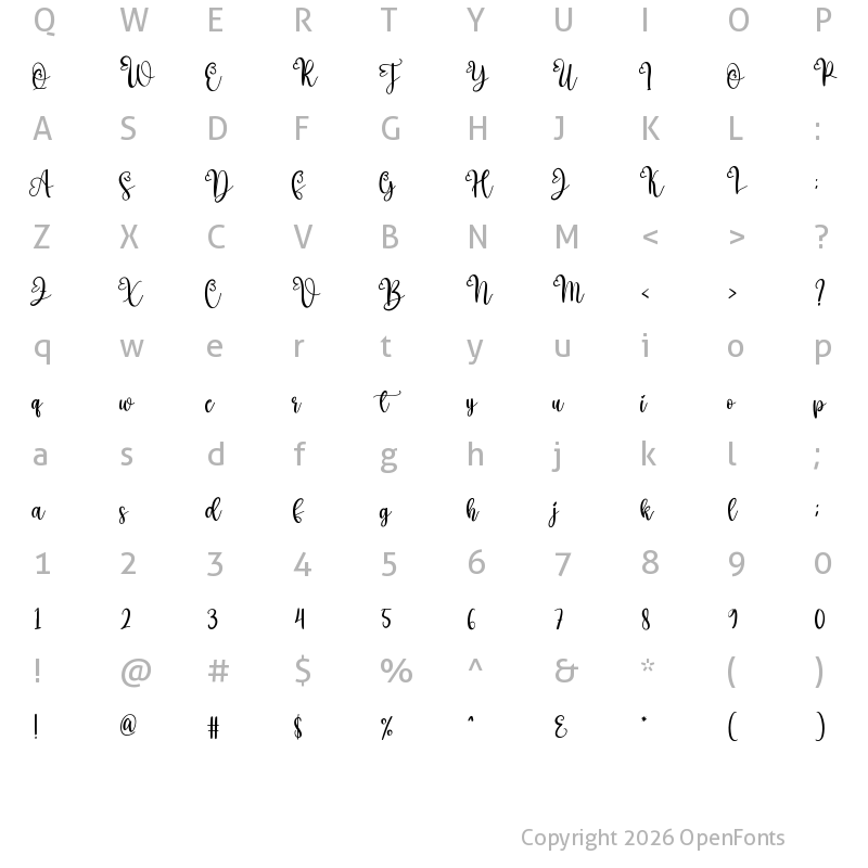 Character Map of Again Regular