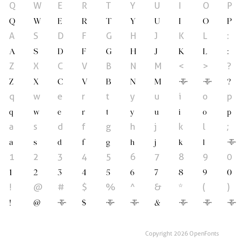 Character Map of Agatho Light