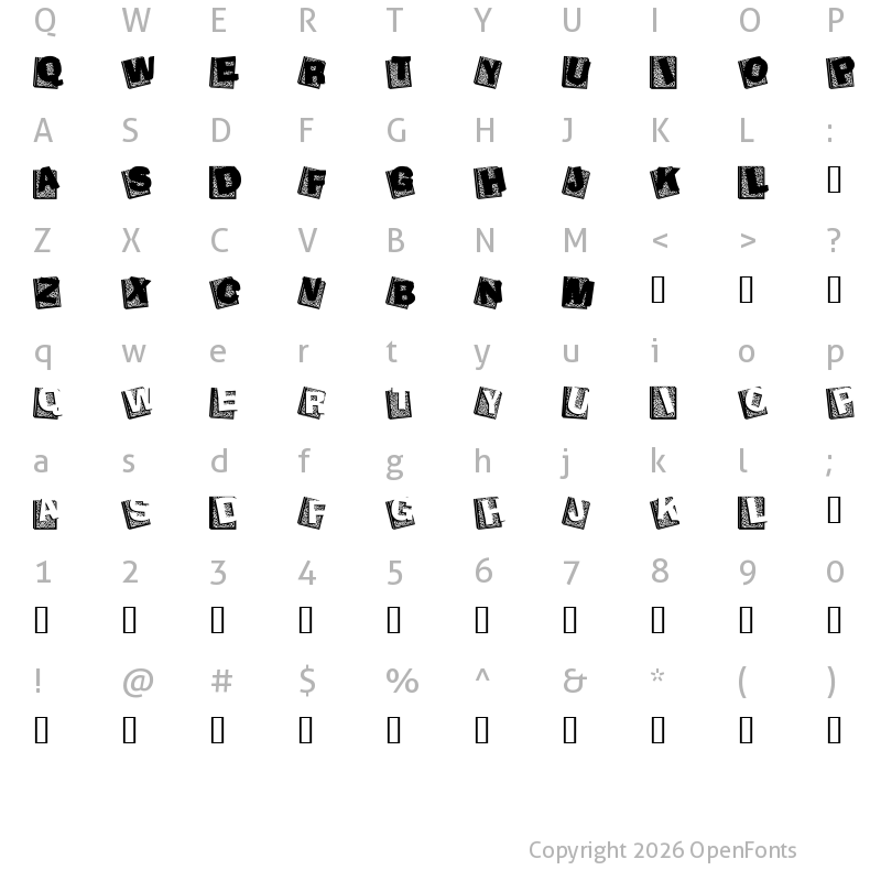 Character Map of Agenda du Directeur Regular