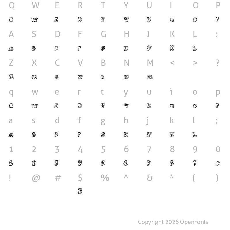Character Map of AgendaClash Regular
