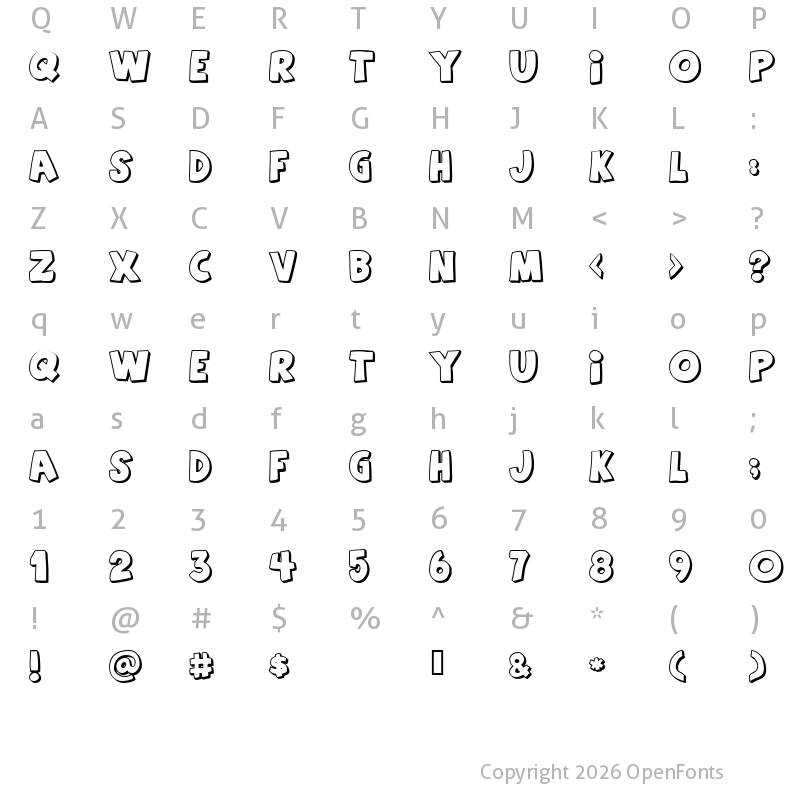 Character Map of Agent Orange Regular