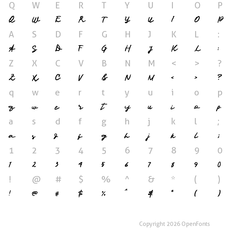 Character Map of Agfa Only Regular