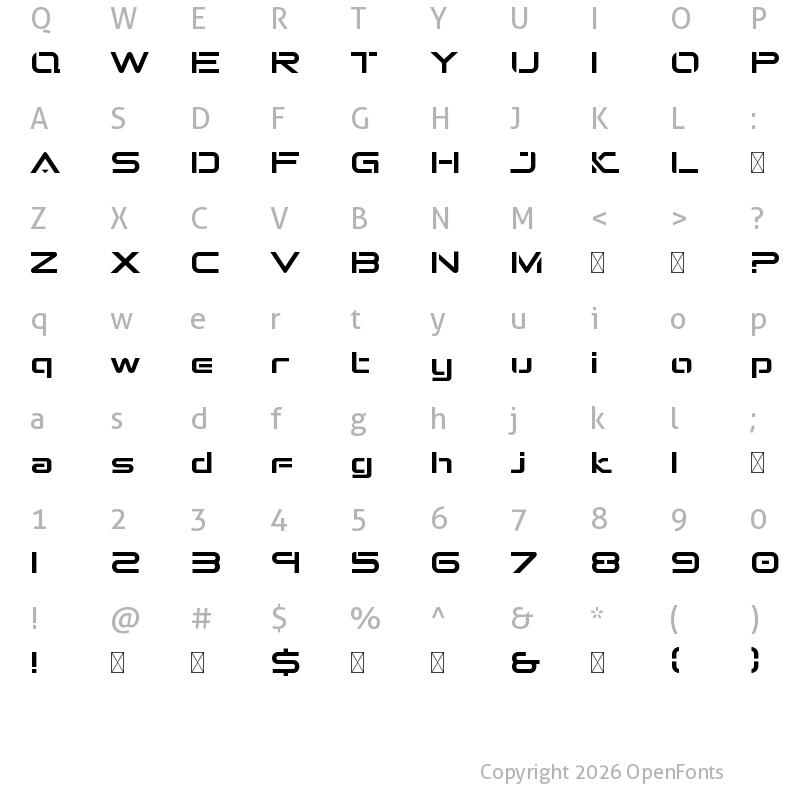 Character Map of Agker Regular