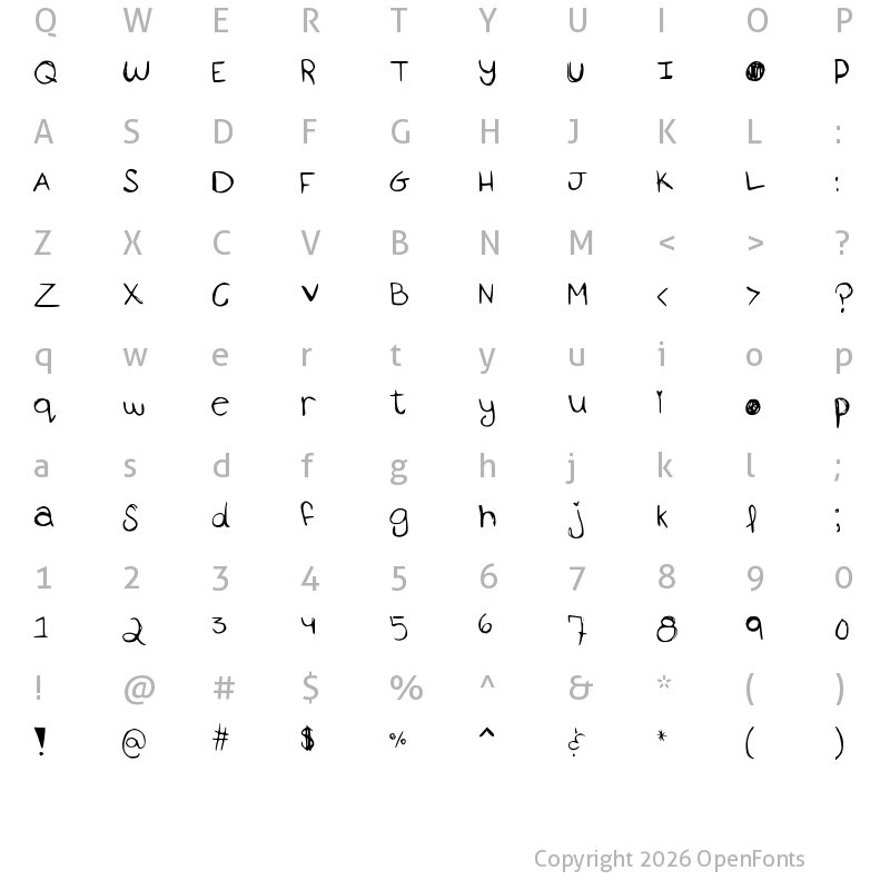 Character Map of ah the monster is comming Medium