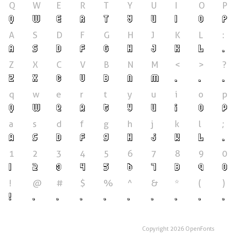 Character Map of Air Regular
