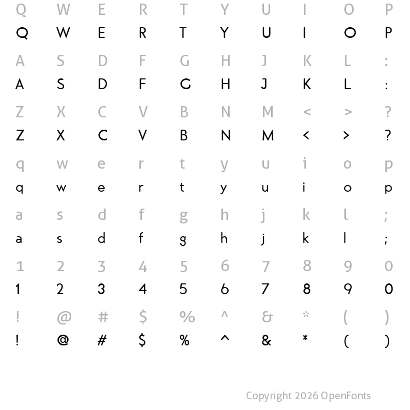 Character Map of AirFactoryRounded Regular 3