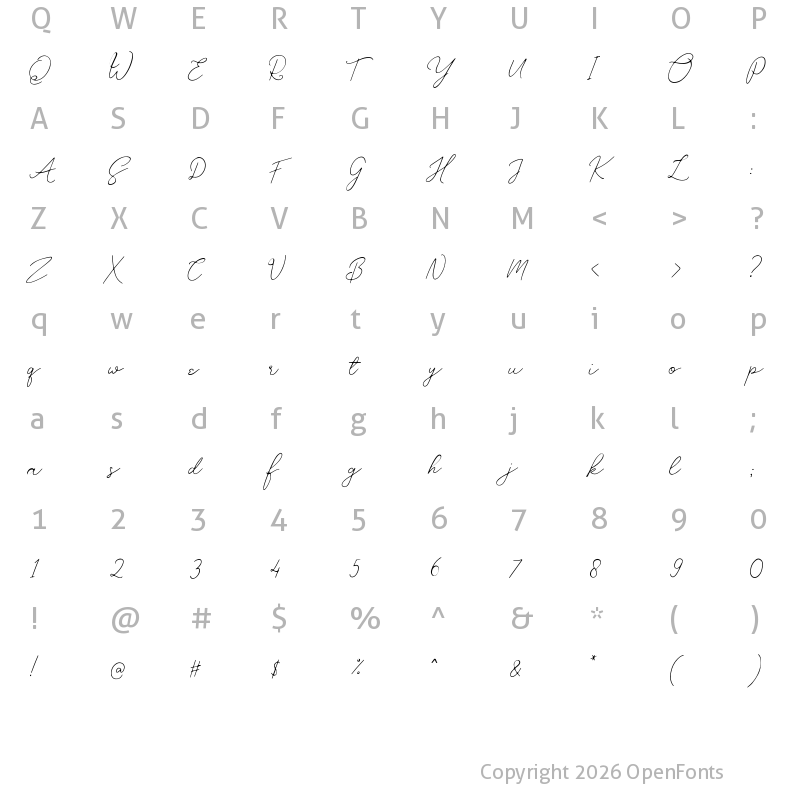 Character Map of Airwaves Script Two
