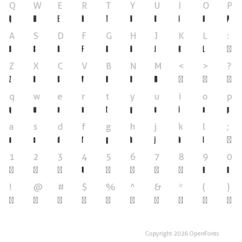 Character Map of Aisling Free Demo Regular