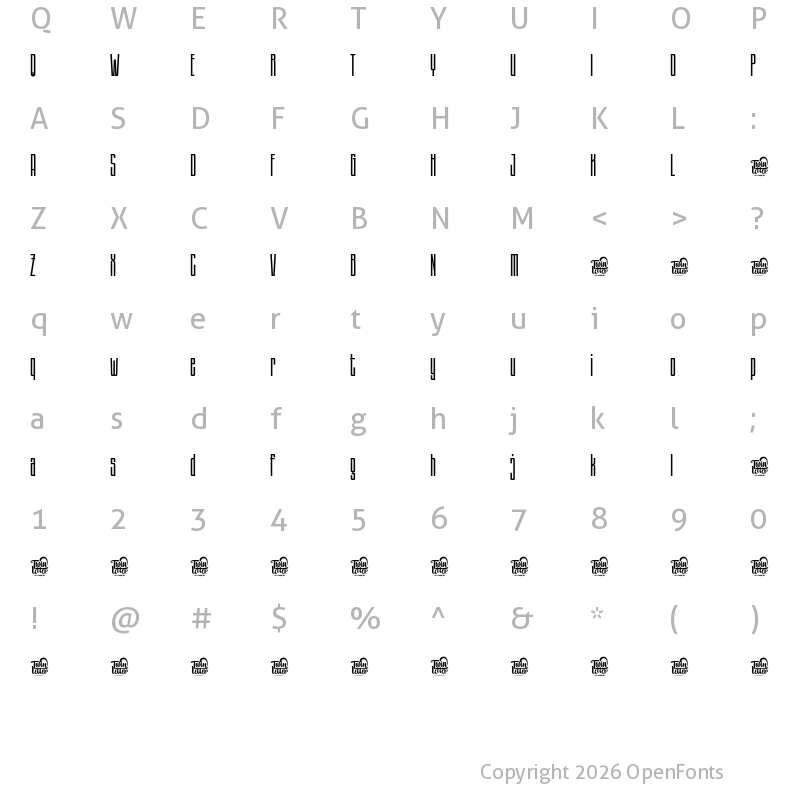 Character Map of AKAGEEH trial Regular