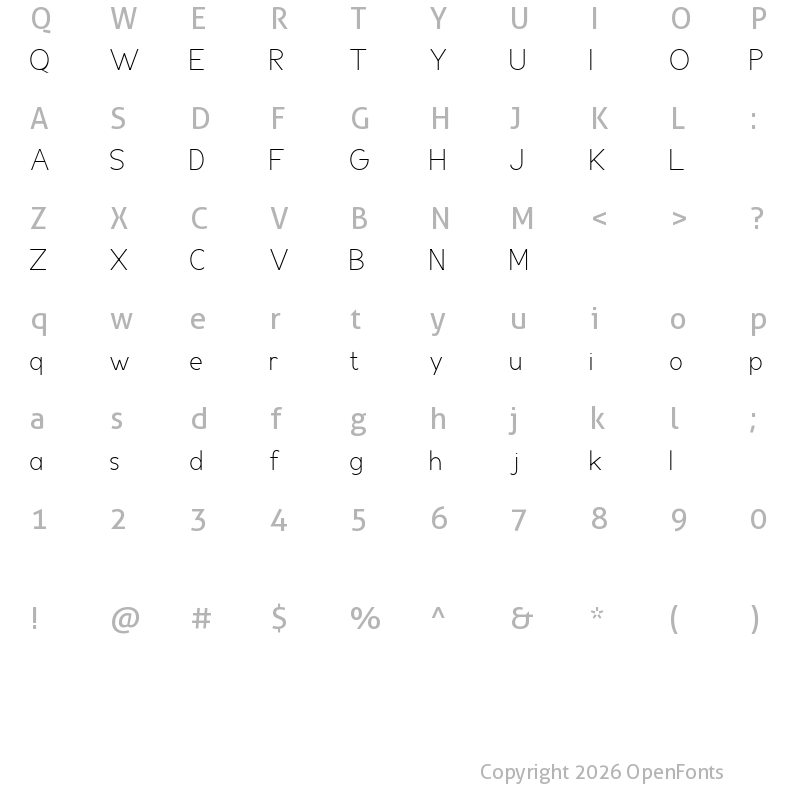 Character Map of Akega Regular
