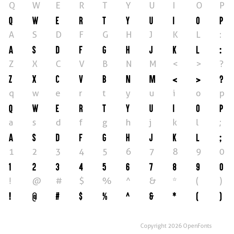 Character Map of Aku & Kamu Regular