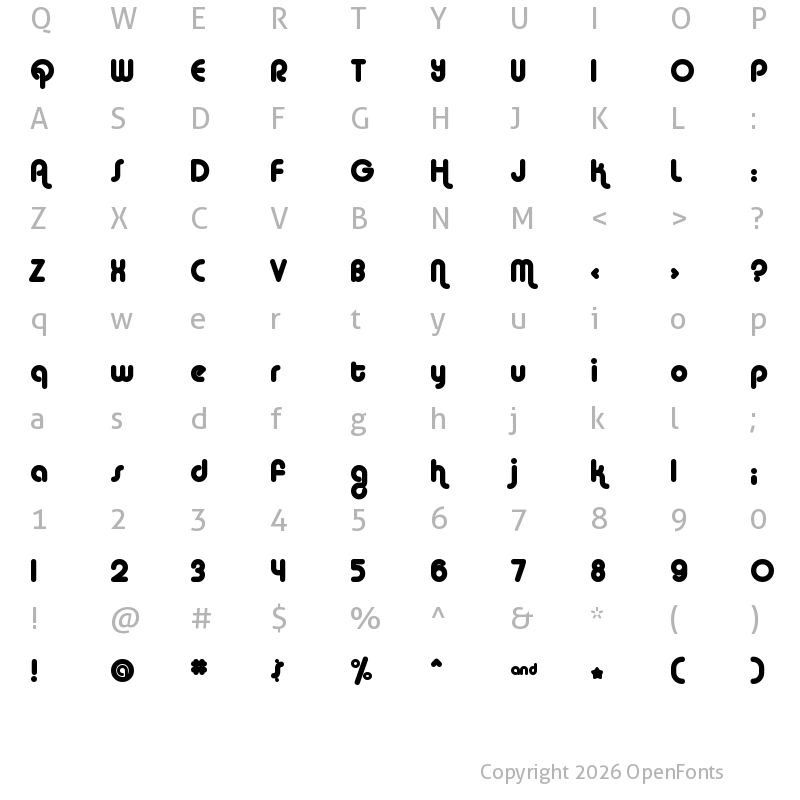 Character Map of Alba Matter Regular