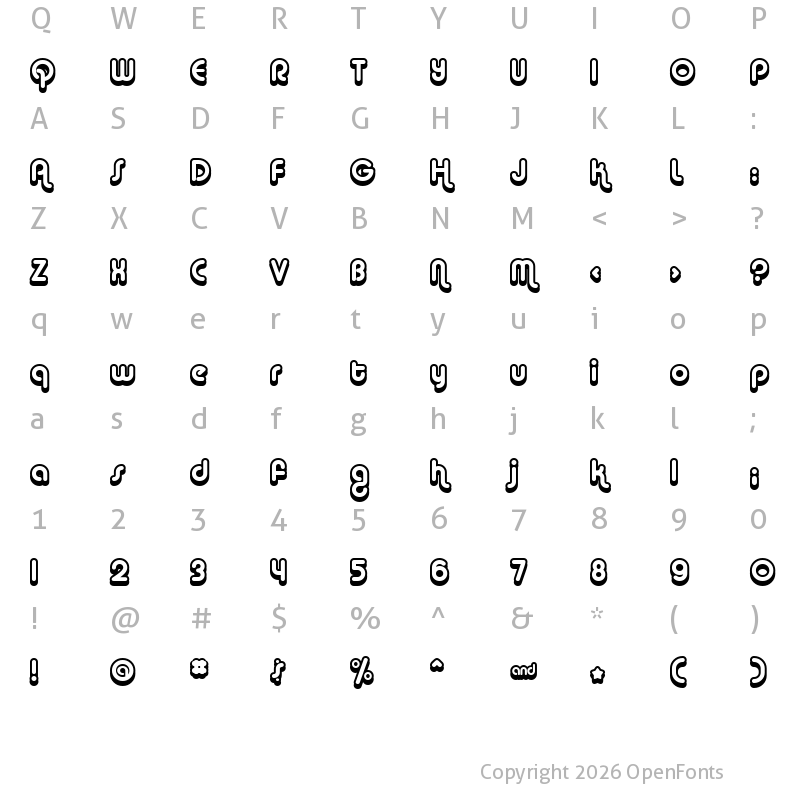 Character Map of Alba Super Regular