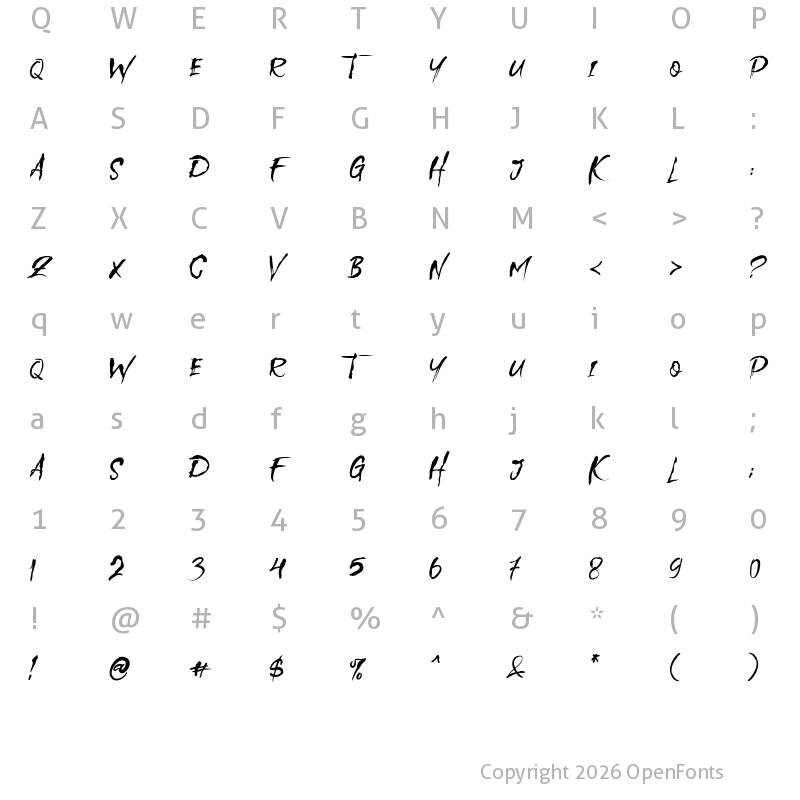 Character Map of Alert Covid Regular
