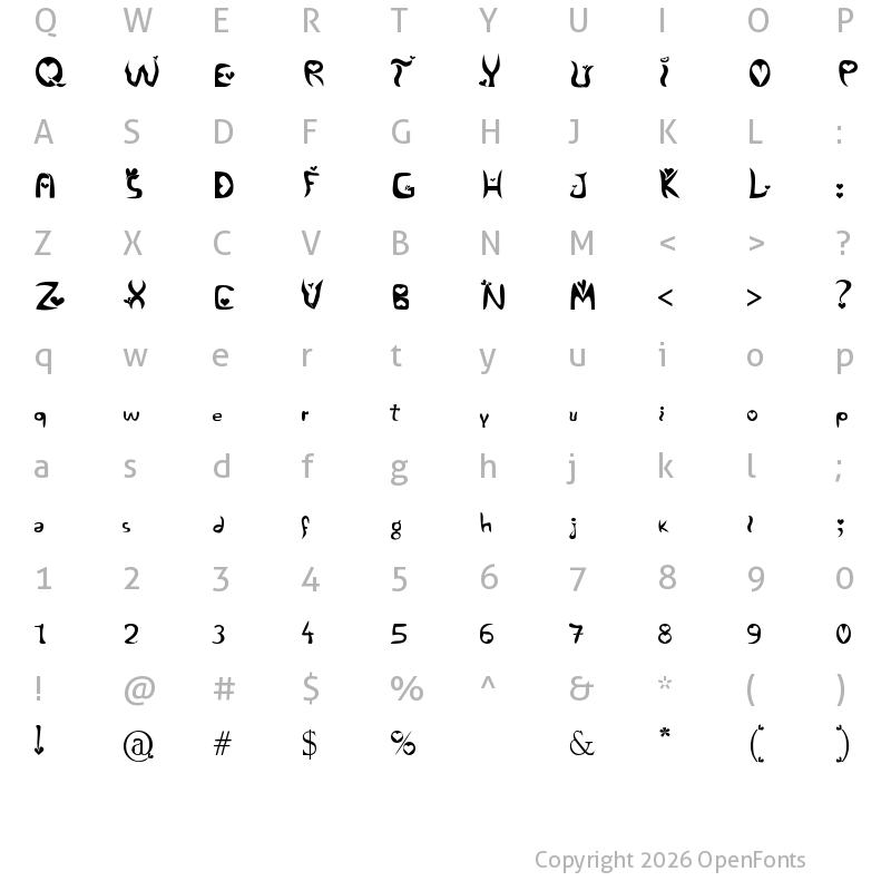 Character Map of Alertse Regular