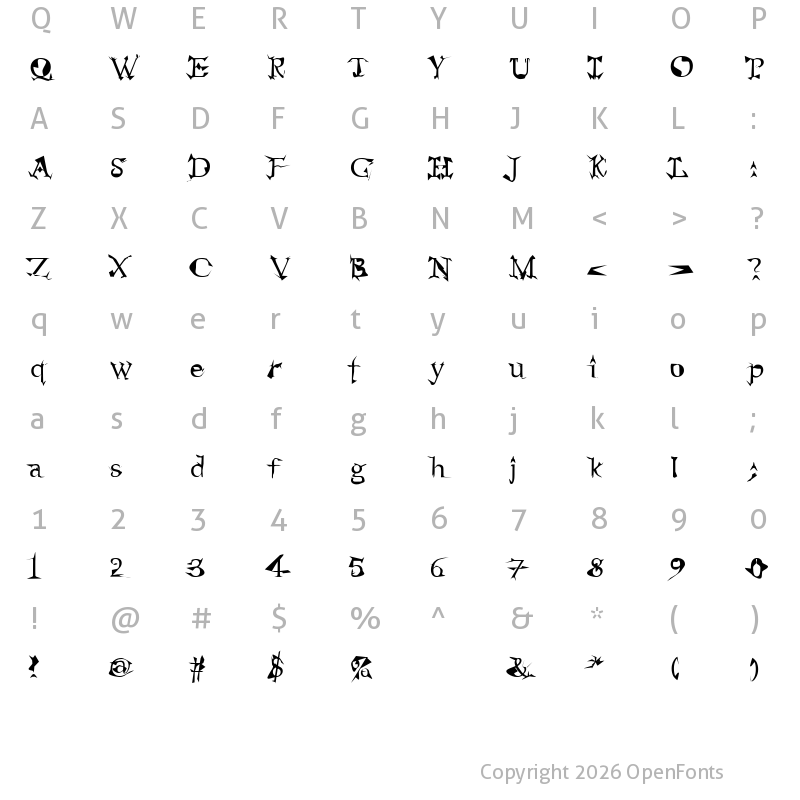 Character Map of Alien MC Creative