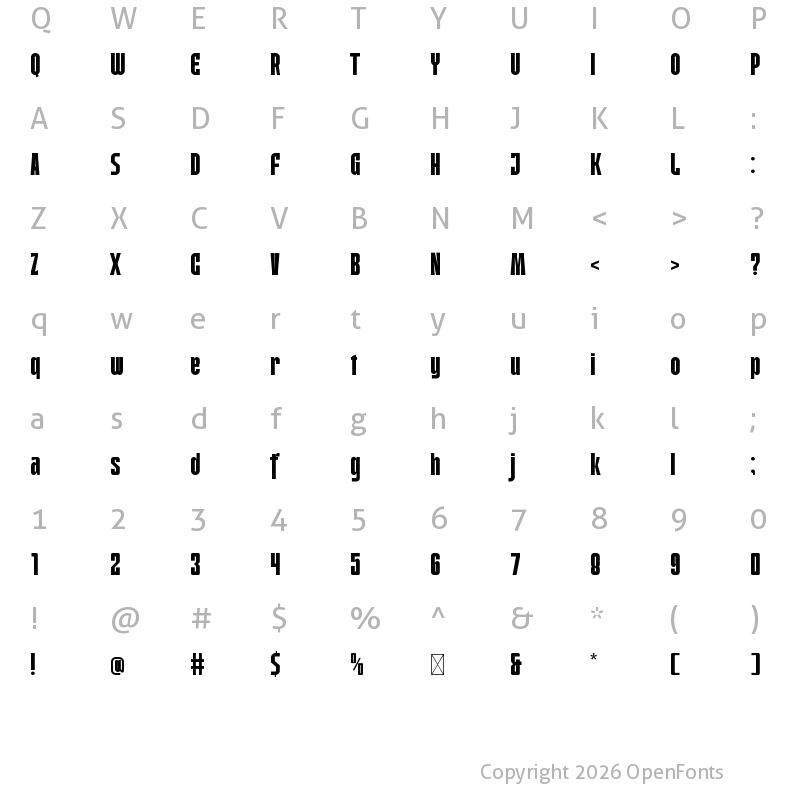 Character Map of All Americans Regular