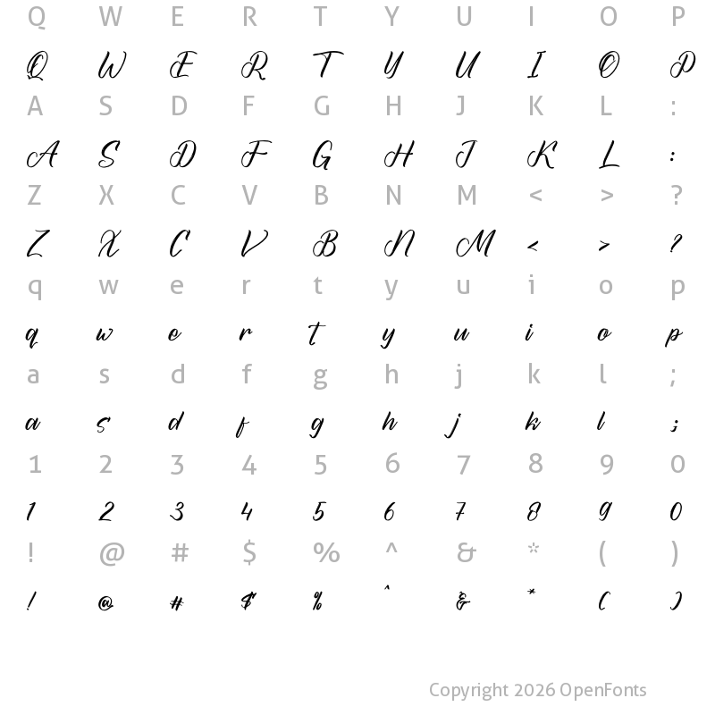 Character Map of Alldegha Ramture Regular