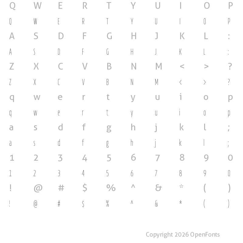 Character Map of Allotrope Variable Compressed Thin